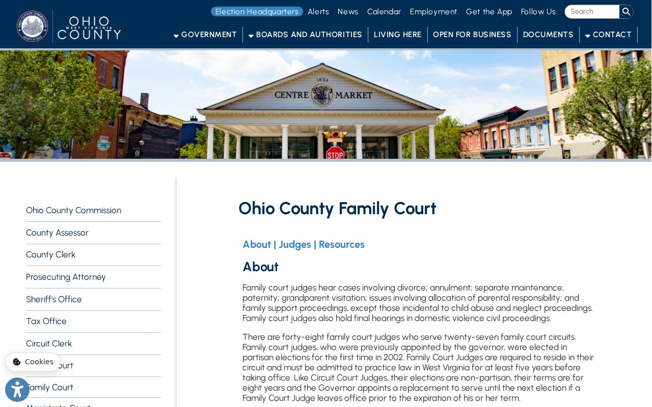 Ohio County court dates Family Court office information