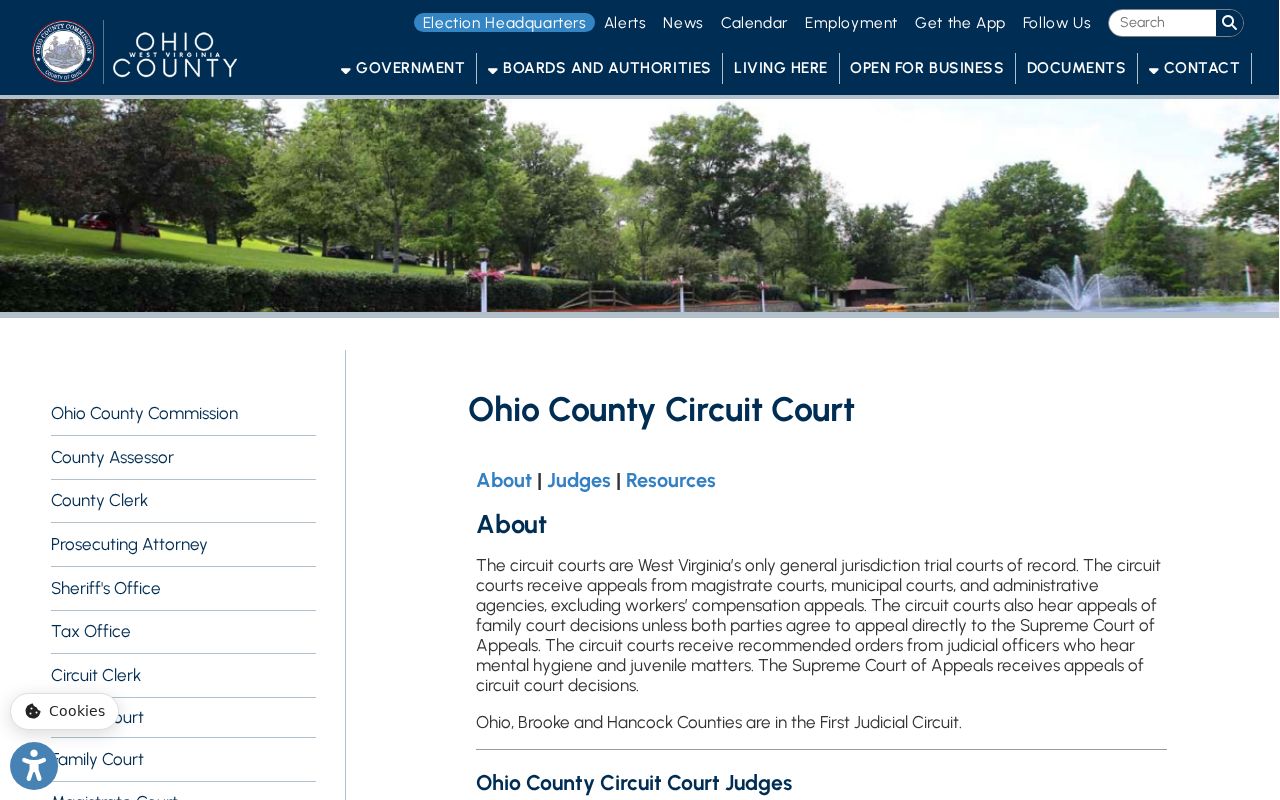 Ohio County Circuit Court docket and judicial office directory