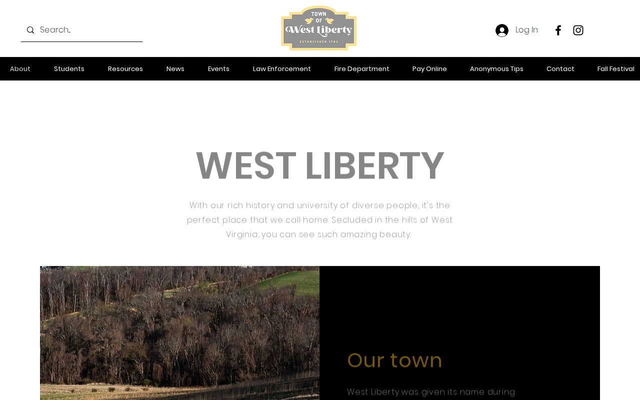Official West Liberty history page describing the former Ohio County seat