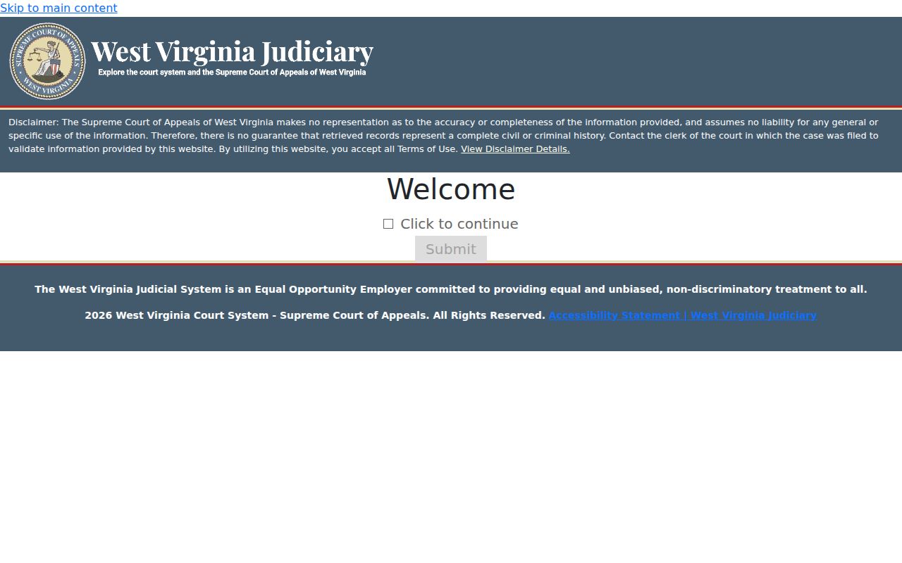 Ohio County case lookup at the Magistrate Record Search CAPTCHA gateway